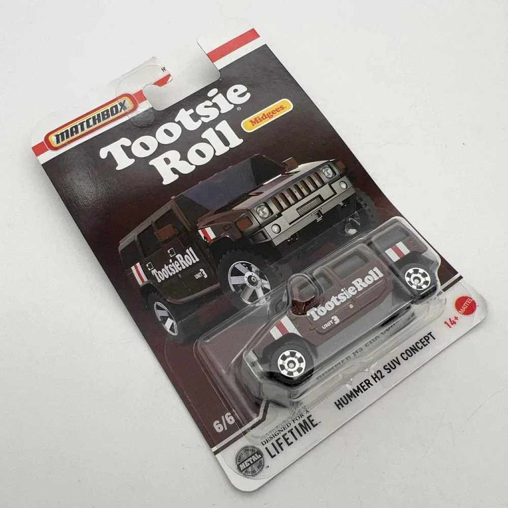 Matchbox Hummer H2 SUV Concept Tootsie‎ Roll Midgees Brown Diecast Car 6/6 HVV75